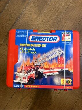 MECCANO 1994 MASTER BUILDER SET (FIRE TRUCK & OTHER MODELS)